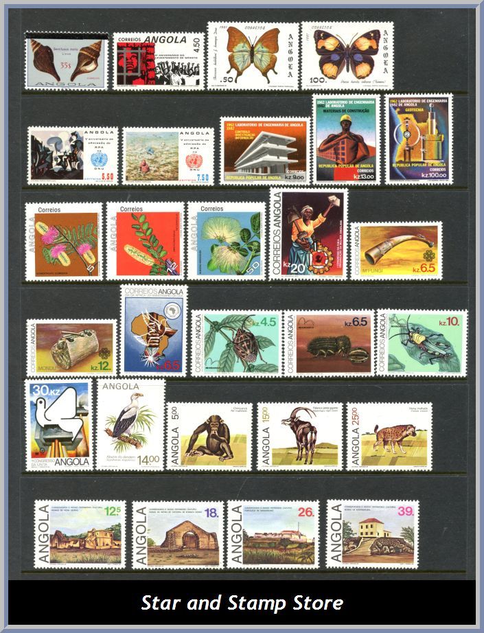 Angola | Lot felfria märken