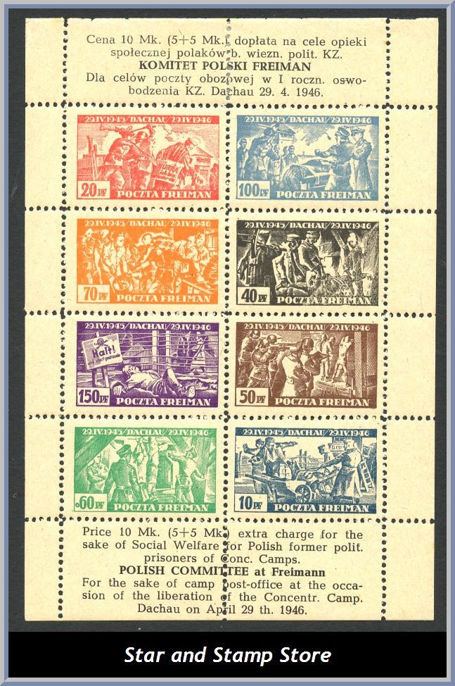 Polen | Mi Dachau 1946 Freiman välgörenhetsblock