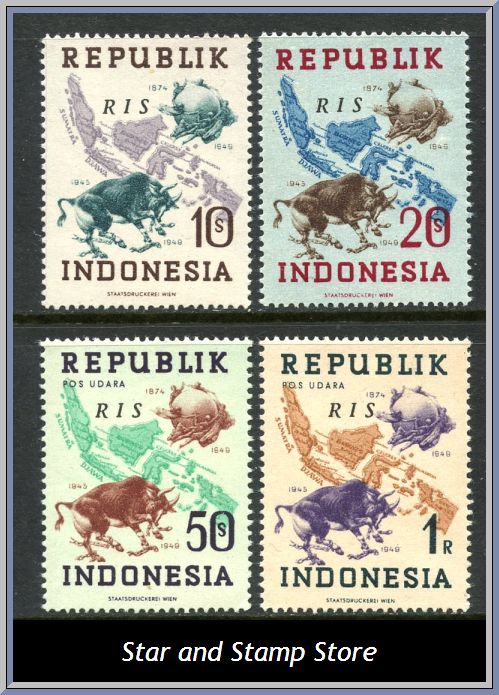 Indonesiska republiken | Mi 187-190 A