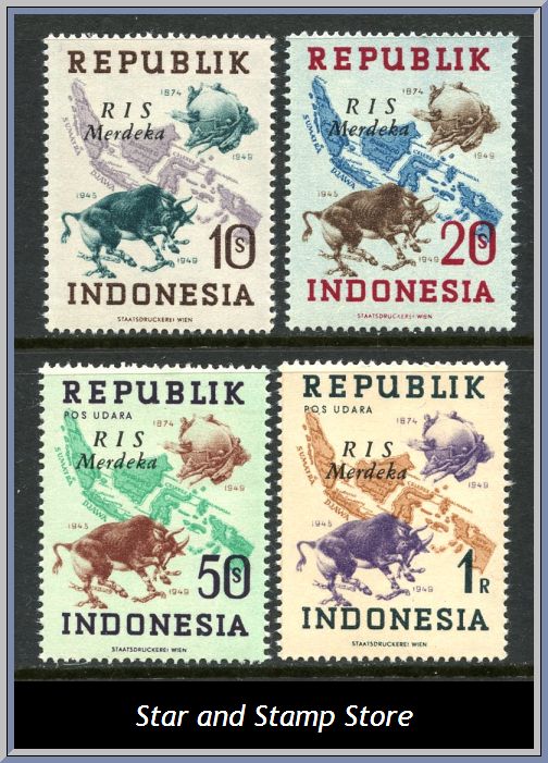 Indonesiska republiken | Mi 195-198 A