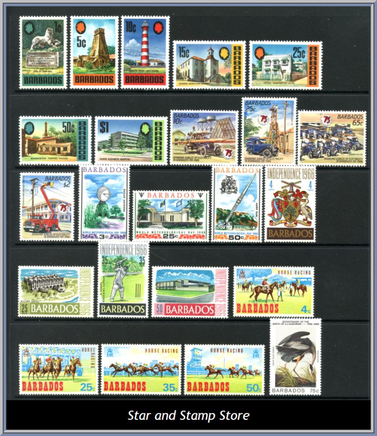 Barbados | Lot felfria märken