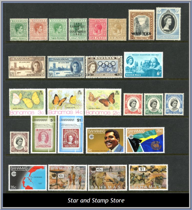 Bahamas | Lot felfria märken
