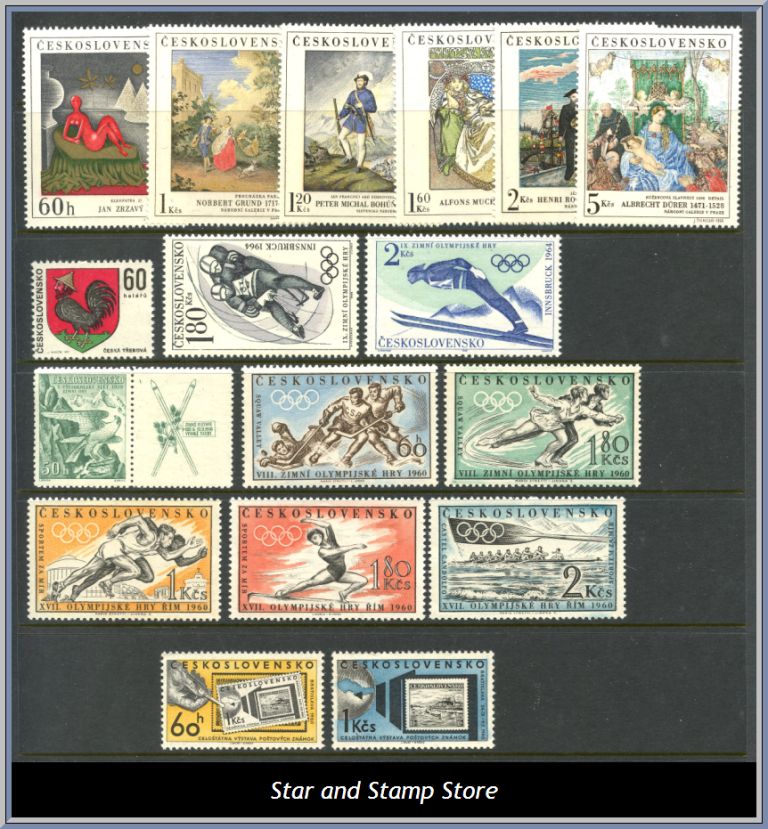Tjeckoslovakien | Lot felfria märken
