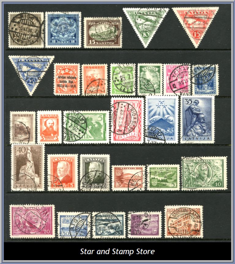 Lettland | Lot felfria märken