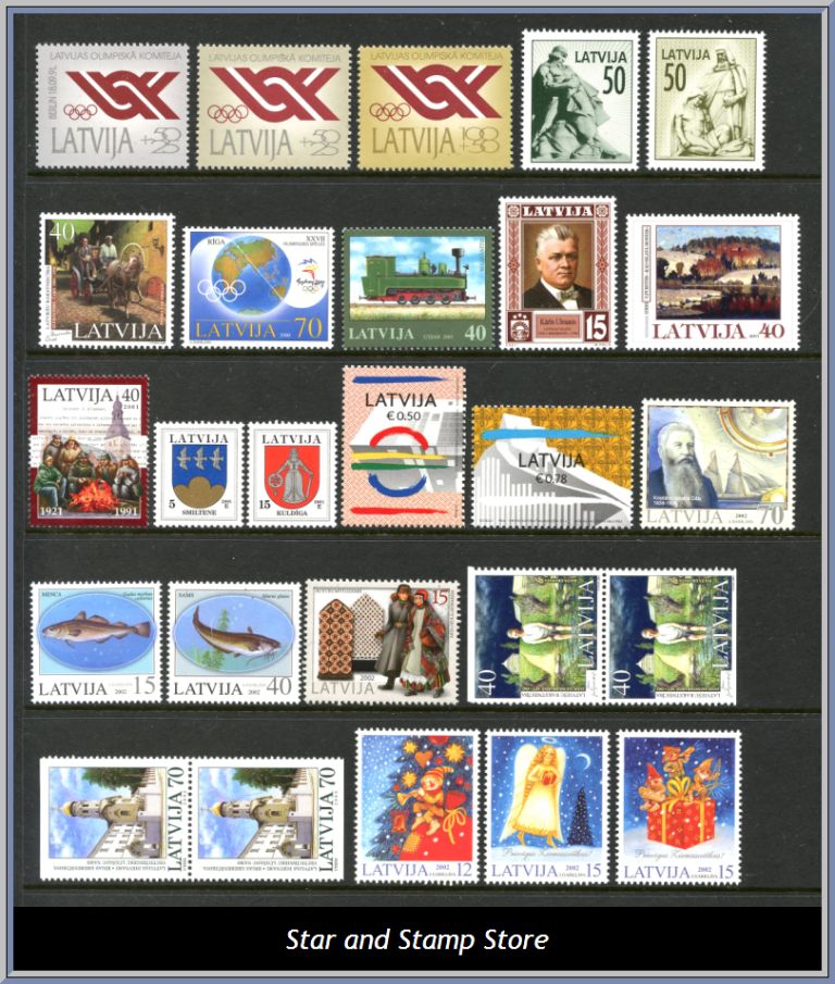 Lettland | Lot felfria märken