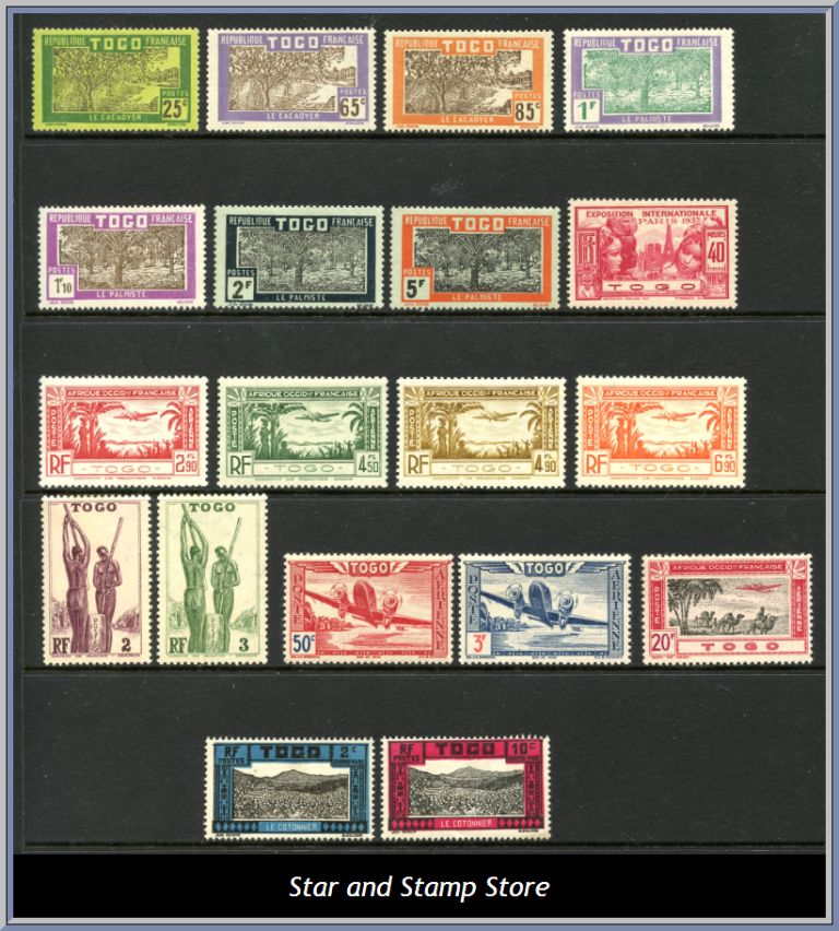 Togo | Lot felfria märken