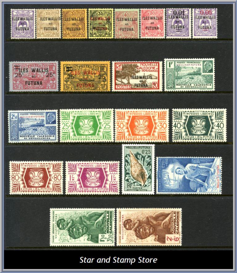 Wallis et Futuna | Lot felfria märken