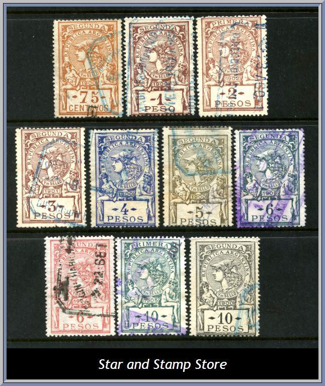 Argentina | Lot felfria skattemärken
