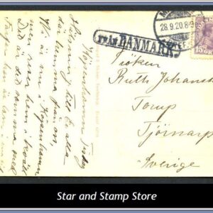 Danmark  |   Trevligt vykort med Från Danmarkstämpel