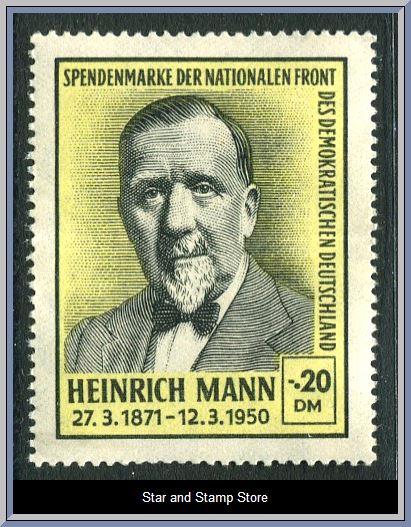 Spendenmarke der Nationalen Front | Heinrich Mann | Ostämplat |