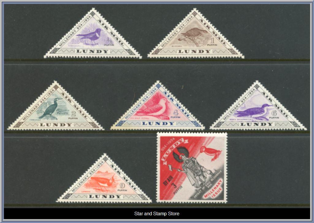 Lundy | Postfrisk serie från 1954