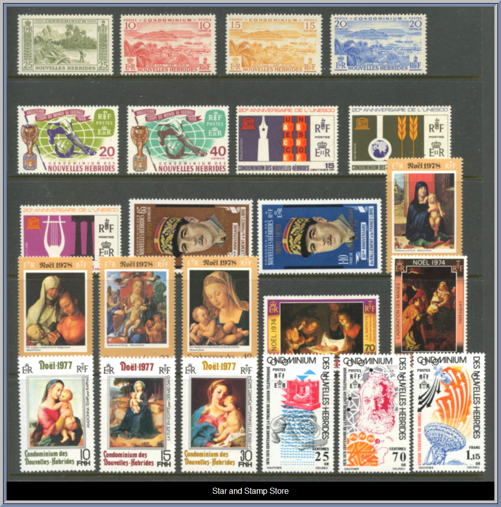 Nouvelles Hebrides | Lot felfria märken