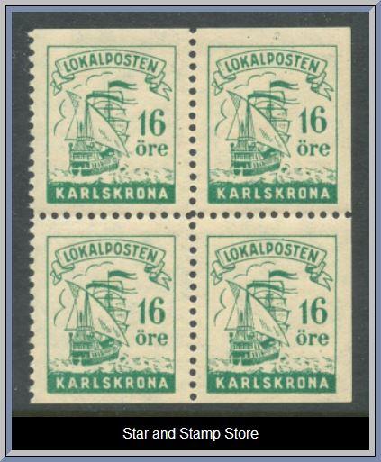 Sverige | Karlskrona lokalpost - 3 B, D