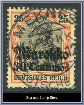 Deutsche Post in Marokko | Mi 50 I - MEKNES nr 2