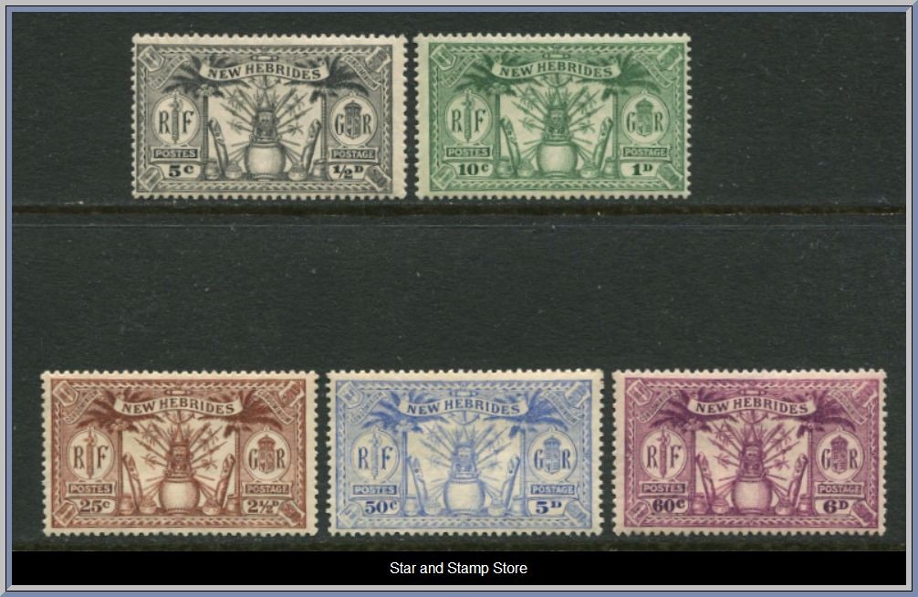 New Hebrides | SG 43-44, 46-48