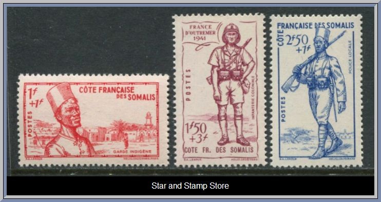 Franska Somalikusten | Mi 190-192