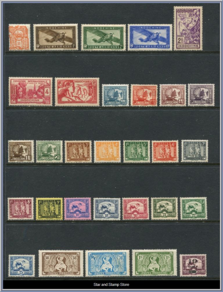 Franska Indochina | Lot felfria märken