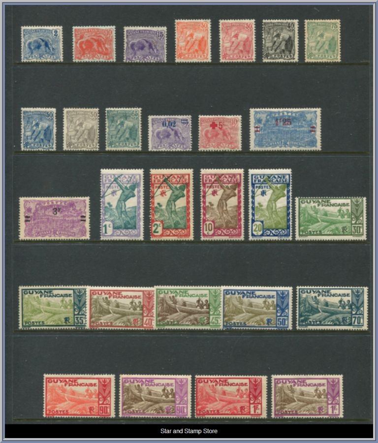 Franska Guyana | Lot felfria märken