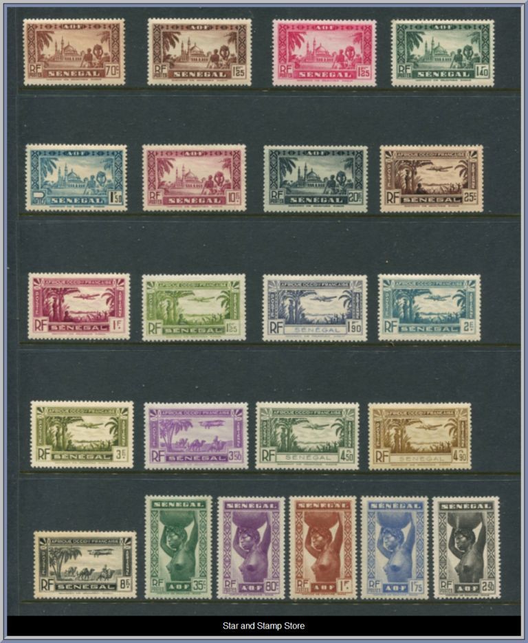 Senegal | Lot felfria märken