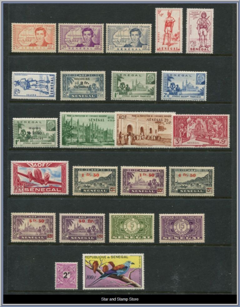 Senegal | Lot felfria märken