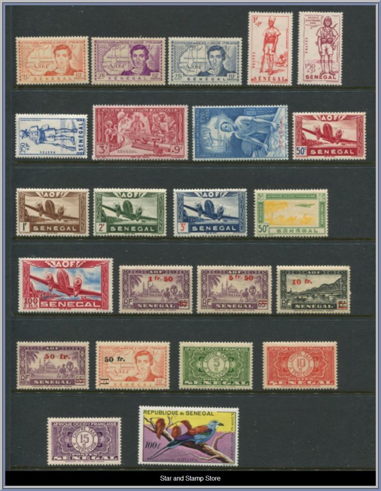 Senegal | Lot felfria märken