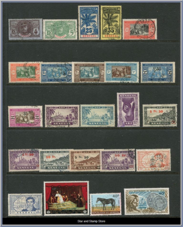 Senegal | Lot felfria märken