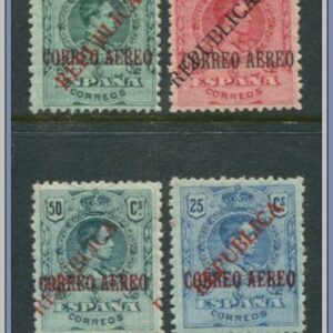 Spanien  |  Lokalutgåva Barcelona 1931 | Mi 25-28 | Signerade Behrens