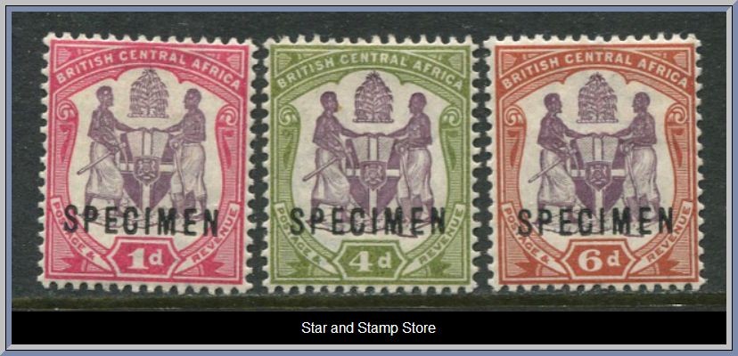 British Central Africa | SG 57 d-e, 58