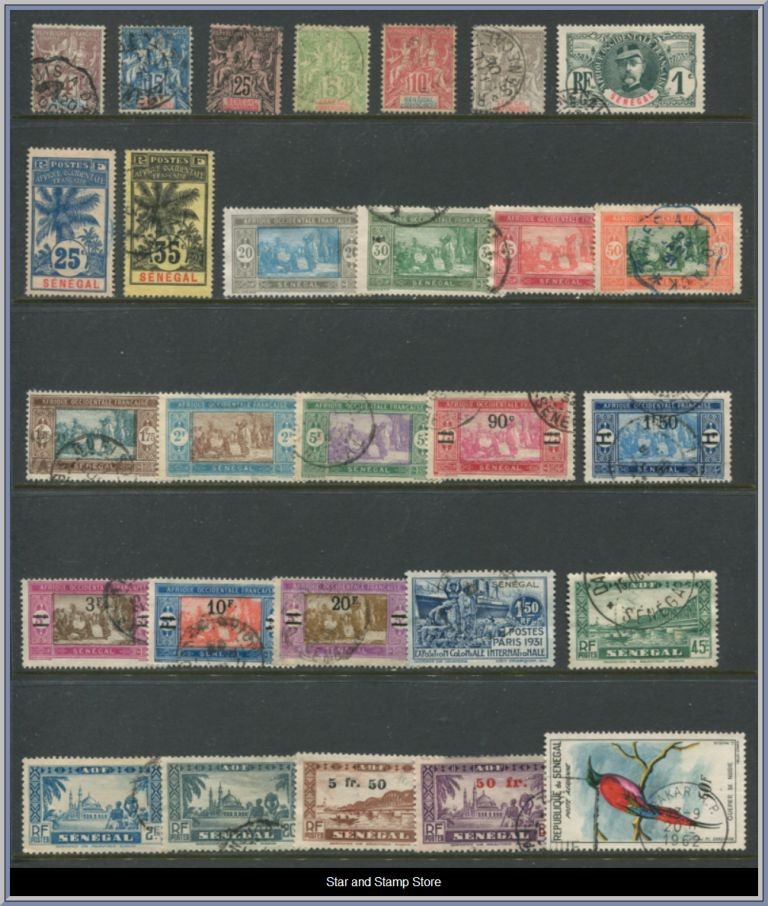 Senegal | Lot felfria märken