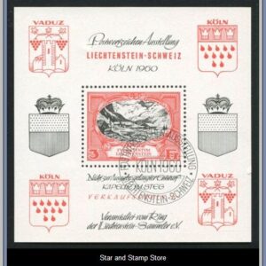 Liechtenstein | Mi Utställningsblock Köln 1960